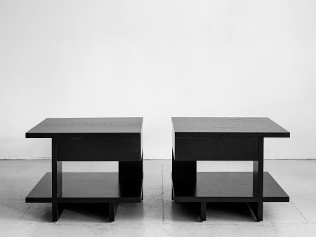 Fairfax Side Tables - Ebony Oak Online now