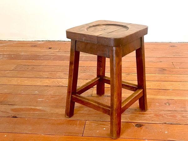 French Primitive Side Stool For Sale