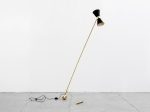 Italian Floor Lamp with Black Metal Shade For Discount