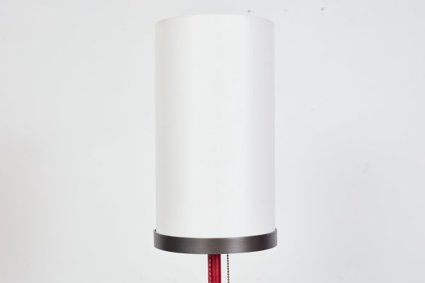 Wilshire Red Leather Floor Lamp Hot on Sale