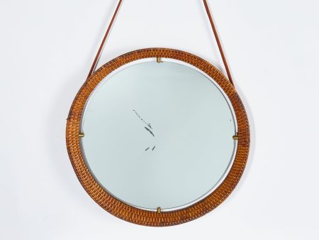 Italian Round Wicker Mirror For Discount