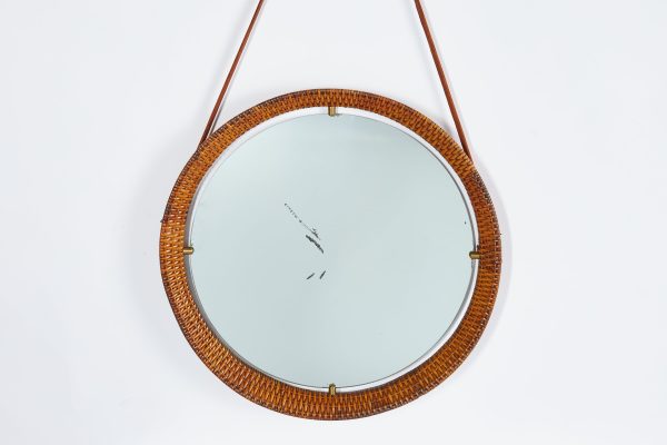 Italian Round Wicker Mirror For Discount