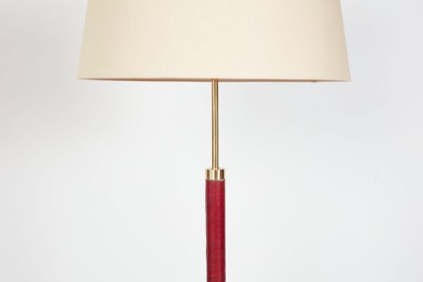 Red Jacques Adnet Style Floor Lamp Online Hot Sale