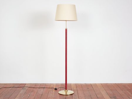 Red Jacques Adnet Style Floor Lamp Online Hot Sale