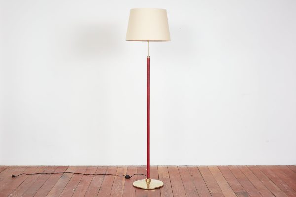 Red Jacques Adnet Style Floor Lamp Online Hot Sale