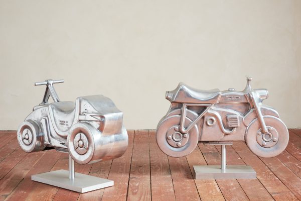 Aluminum Motorcycle and Car Playground Sculptures Hot on Sale