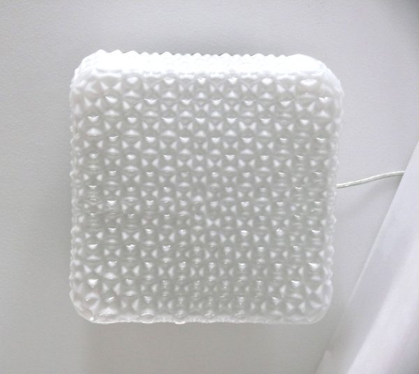 Textured Square Milk Glass Flush Mounts Hot on Sale