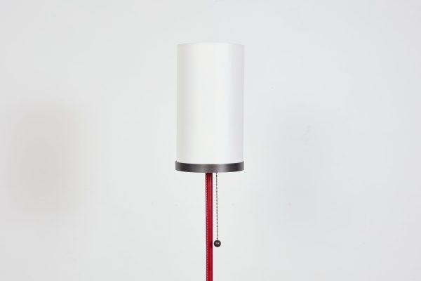 Wilshire Red Leather Floor Lamp Hot on Sale