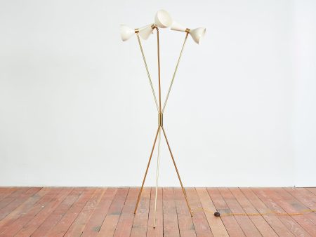 Three-Light Tripod Stilnovo Style Floor Lamp Hot on Sale