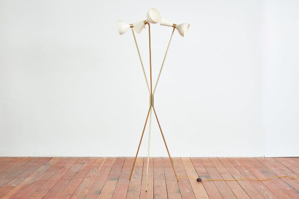 Three-Light Tripod Stilnovo Style Floor Lamp Hot on Sale