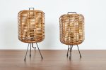 Pair of Italian Rattan Table Lamps Supply