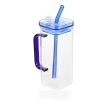 SQUARE GLASS MUG WITH PLASTIC LID For Discount