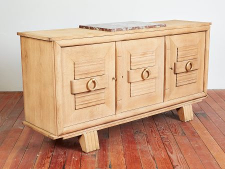 1940 s Oak Sideboard With Burgundy Marble Online