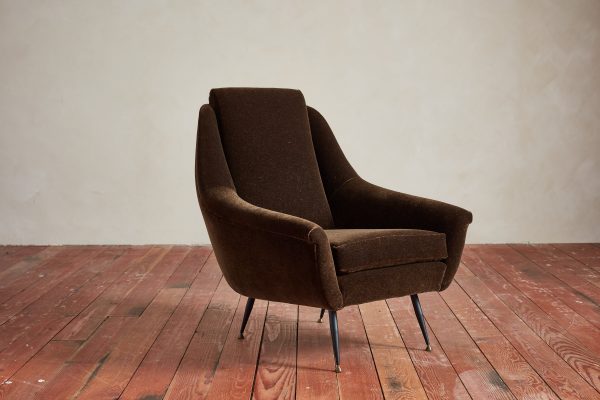 1960 s Italian Chocolate Mohair Armchairs Sale