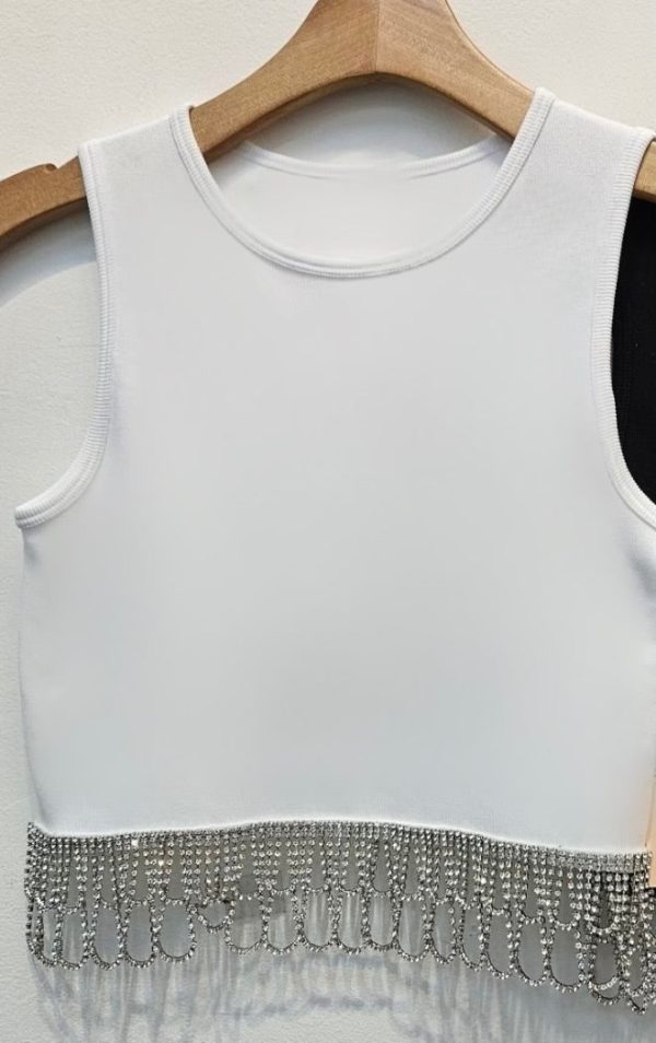 Dripping Diamonds  Rhinestone Top For Cheap