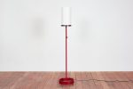 Wilshire Red Leather Floor Lamp Hot on Sale