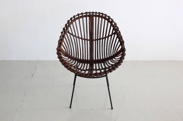 Sculptural Italian Rattan Chairs Online Sale