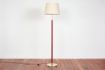 Red Jacques Adnet Style Floor Lamp Online Hot Sale