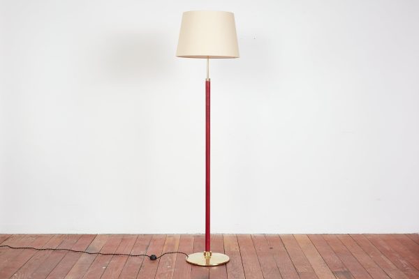 Red Jacques Adnet Style Floor Lamp Online Hot Sale