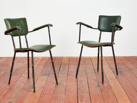 Pair of Jacques Adnet Armchairs Online Sale