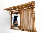 French Bamboo Coat Rack with Mirror on Sale