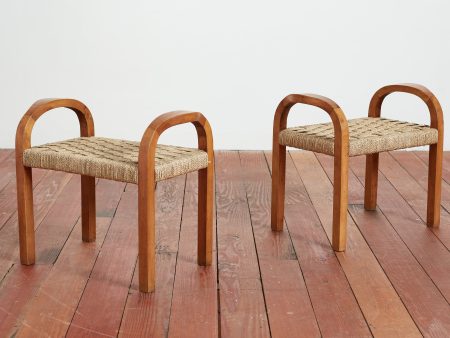 Pair of Luigi Ricci Bentwood Stools Online Hot Sale