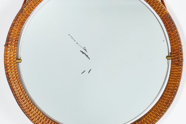 Italian Round Wicker Mirror For Discount