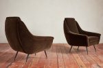 1960 s Italian Chocolate Mohair Armchairs Sale