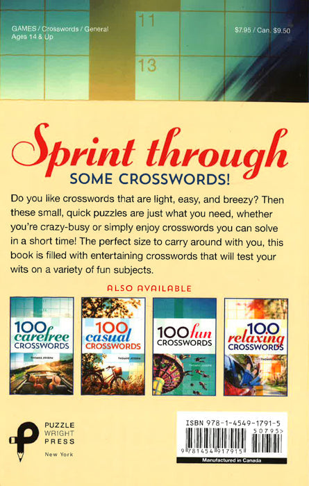 100 Quick Crosswords Discount