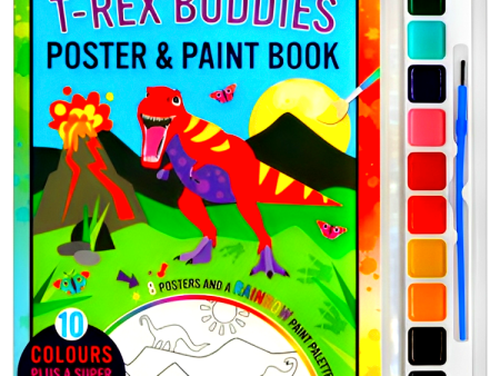 T-Rex Buddies Poster & Paint Book Sale